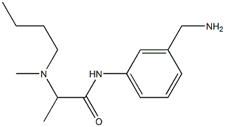 N-[3-(aminomethyl)phenyl]-2-[butyl(methyl)amino]propanamide 구조식 이미지