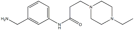 N-[3-(aminomethyl)phenyl]-3-(4-ethylpiperazin-1-yl)propanamide 구조식 이미지