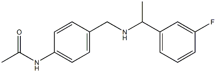 N-[4-({[1-(3-fluorophenyl)ethyl]amino}methyl)phenyl]acetamide 구조식 이미지