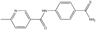 N-[4-(aminocarbonothioyl)phenyl]-6-methylnicotinamide 구조식 이미지