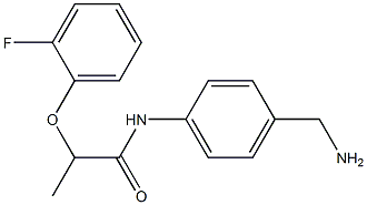 N-[4-(aminomethyl)phenyl]-2-(2-fluorophenoxy)propanamide 구조식 이미지