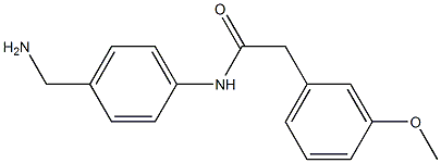 N-[4-(aminomethyl)phenyl]-2-(3-methoxyphenyl)acetamide 구조식 이미지