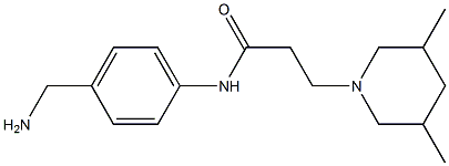 N-[4-(aminomethyl)phenyl]-3-(3,5-dimethylpiperidin-1-yl)propanamide Structure
