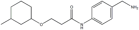 N-[4-(aminomethyl)phenyl]-3-[(3-methylcyclohexyl)oxy]propanamide Structure