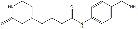 N-[4-(aminomethyl)phenyl]-4-(3-oxopiperazin-1-yl)butanamide 구조식 이미지