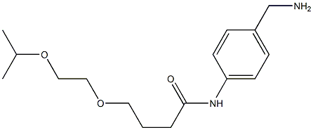 N-[4-(aminomethyl)phenyl]-4-[2-(propan-2-yloxy)ethoxy]butanamide 구조식 이미지
