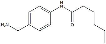 N-[4-(aminomethyl)phenyl]hexanamide 구조식 이미지