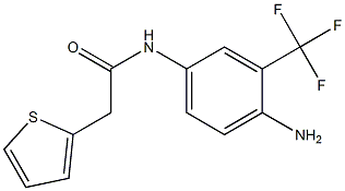 N-[4-amino-3-(trifluoromethyl)phenyl]-2-(thiophen-2-yl)acetamide Structure