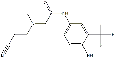 N-[4-amino-3-(trifluoromethyl)phenyl]-2-[(2-cyanoethyl)(methyl)amino]acetamide Structure