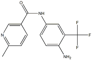 N-[4-amino-3-(trifluoromethyl)phenyl]-6-methylnicotinamide 구조식 이미지