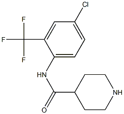 N-[4-chloro-2-(trifluoromethyl)phenyl]piperidine-4-carboxamide Structure