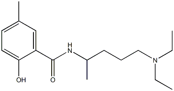 N-[5-(diethylamino)pentan-2-yl]-2-hydroxy-5-methylbenzamide 구조식 이미지