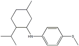 N-[5-methyl-2-(propan-2-yl)cyclohexyl]-4-(methylsulfanyl)aniline Structure