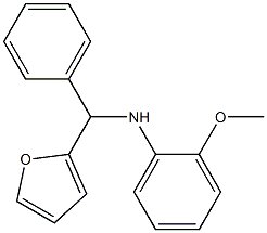 N-[furan-2-yl(phenyl)methyl]-2-methoxyaniline Structure