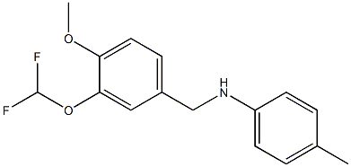 N-{[3-(difluoromethoxy)-4-methoxyphenyl]methyl}-4-methylaniline Structure