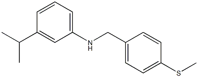 N-{[4-(methylsulfanyl)phenyl]methyl}-3-(propan-2-yl)aniline 구조식 이미지