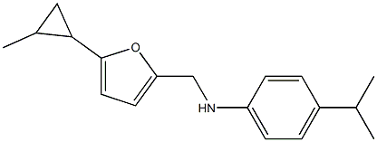 N-{[5-(2-methylcyclopropyl)furan-2-yl]methyl}-4-(propan-2-yl)aniline 구조식 이미지