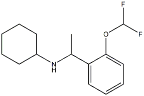 N-{1-[2-(difluoromethoxy)phenyl]ethyl}cyclohexanamine 구조식 이미지