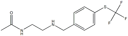 N-{2-[({4-[(trifluoromethyl)sulfanyl]phenyl}methyl)amino]ethyl}acetamide Structure