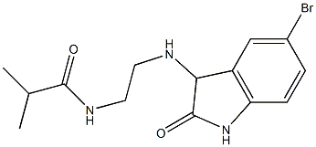 N-{2-[(5-bromo-2-oxo-2,3-dihydro-1H-indol-3-yl)amino]ethyl}-2-methylpropanamide 구조식 이미지