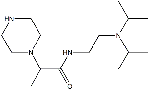 N-{2-[bis(propan-2-yl)amino]ethyl}-2-(piperazin-1-yl)propanamide 구조식 이미지