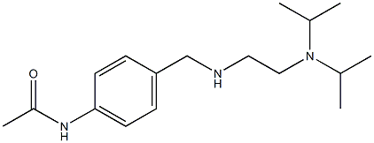 N-{4-[({2-[bis(propan-2-yl)amino]ethyl}amino)methyl]phenyl}acetamide 구조식 이미지