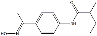 N-{4-[(1E)-N-hydroxyethanimidoyl]phenyl}-2-methylbutanamide 구조식 이미지