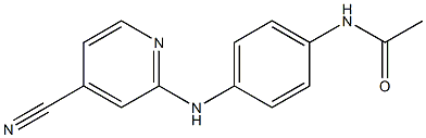 N-{4-[(4-cyanopyridin-2-yl)amino]phenyl}acetamide 구조식 이미지