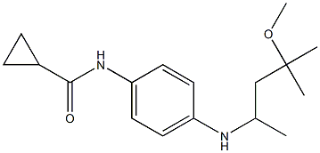 N-{4-[(4-methoxy-4-methylpentan-2-yl)amino]phenyl}cyclopropanecarboxamide Structure