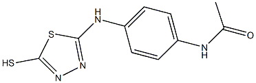 N-{4-[(5-sulfanyl-1,3,4-thiadiazol-2-yl)amino]phenyl}acetamide 구조식 이미지