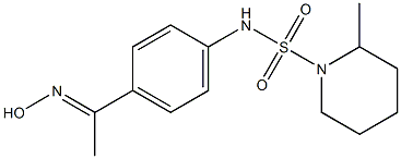 N-{4-[1-(hydroxyimino)ethyl]phenyl}-2-methylpiperidine-1-sulfonamide 구조식 이미지