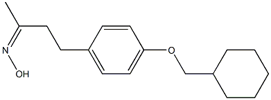 N-{4-[4-(cyclohexylmethoxy)phenyl]butan-2-ylidene}hydroxylamine 구조식 이미지