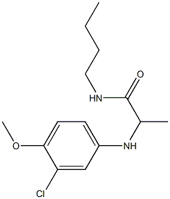 N-butyl-2-[(3-chloro-4-methoxyphenyl)amino]propanamide Structure