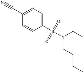 N-butyl-4-cyano-N-ethylbenzenesulfonamide 구조식 이미지