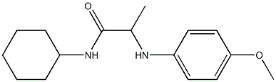 N-cyclohexyl-2-[(4-methoxyphenyl)amino]propanamide Structure