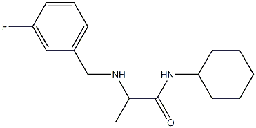 N-cyclohexyl-2-{[(3-fluorophenyl)methyl]amino}propanamide Structure