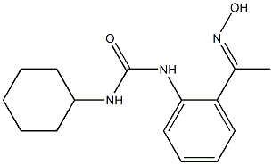 N-cyclohexyl-N'-{2-[(1E)-N-hydroxyethanimidoyl]phenyl}urea 구조식 이미지