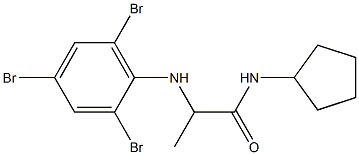 N-cyclopentyl-2-[(2,4,6-tribromophenyl)amino]propanamide 구조식 이미지