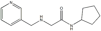 N-cyclopentyl-2-[(pyridin-3-ylmethyl)amino]acetamide 구조식 이미지