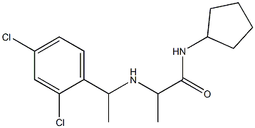 N-cyclopentyl-2-{[1-(2,4-dichlorophenyl)ethyl]amino}propanamide 구조식 이미지