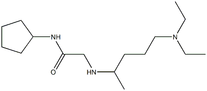 N-cyclopentyl-2-{[5-(diethylamino)pentan-2-yl]amino}acetamide 구조식 이미지