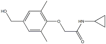 N-cyclopropyl-2-[4-(hydroxymethyl)-2,6-dimethylphenoxy]acetamide 구조식 이미지