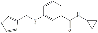 N-cyclopropyl-3-[(thiophen-3-ylmethyl)amino]benzamide 구조식 이미지