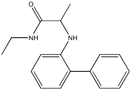 N-ethyl-2-[(2-phenylphenyl)amino]propanamide 구조식 이미지