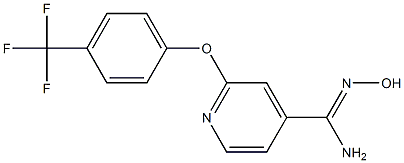 N'-hydroxy-2-[4-(trifluoromethyl)phenoxy]pyridine-4-carboximidamide 구조식 이미지