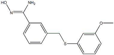 N'-hydroxy-3-{[(3-methoxyphenyl)sulfanyl]methyl}benzene-1-carboximidamide Structure