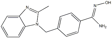 N'-hydroxy-4-[(2-methyl-1H-benzimidazol-1-yl)methyl]benzenecarboximidamide Structure