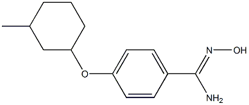 N'-hydroxy-4-[(3-methylcyclohexyl)oxy]benzene-1-carboximidamide 구조식 이미지