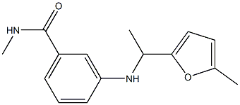N-methyl-3-{[1-(5-methylfuran-2-yl)ethyl]amino}benzamide 구조식 이미지