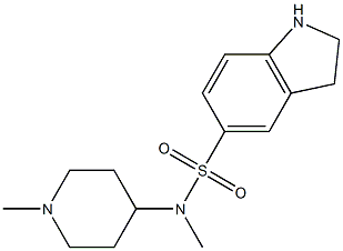 N-methyl-N-(1-methylpiperidin-4-yl)-2,3-dihydro-1H-indole-5-sulfonamide 구조식 이미지